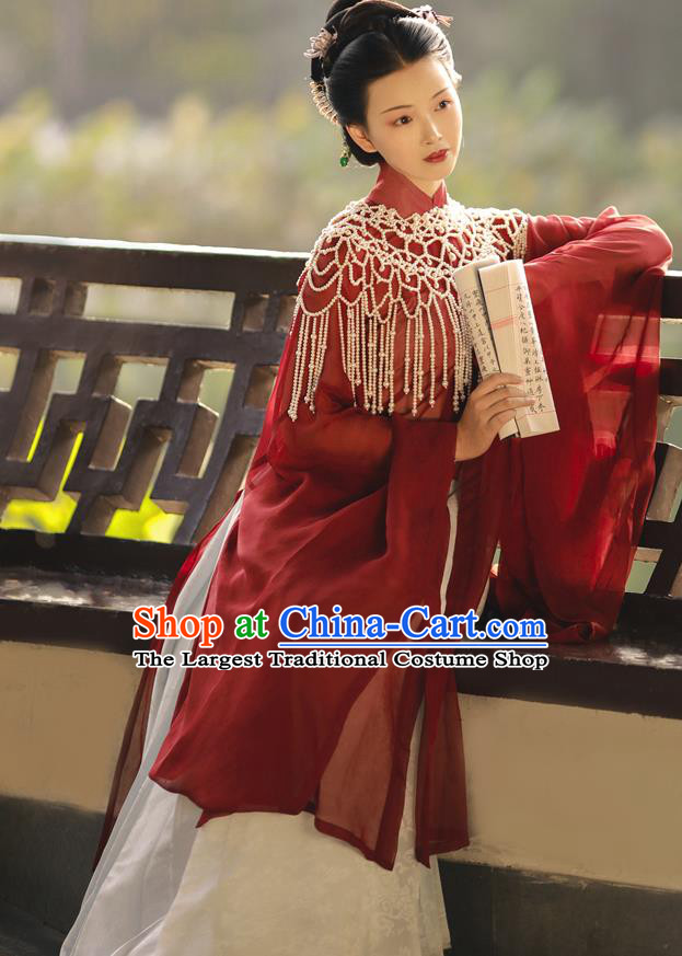 China Traditional Ming Dynasty Imperial Consort Historical Clothing Ancient Court Countess Hanfu Dress Costumes