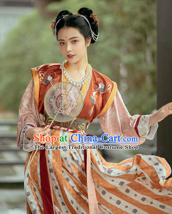 China Ancient Palace Princess Hanfu Dress Traditional Tang Dynasty Court Lady Historical Clothing Complete Set