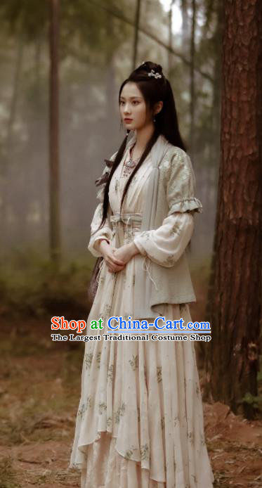 Chinese Wuxia Drama The Legend of Fei Wu Chuchu Clothing Ancient Young Lady Garment Costumes Traditional Hanfu Dress Apparels