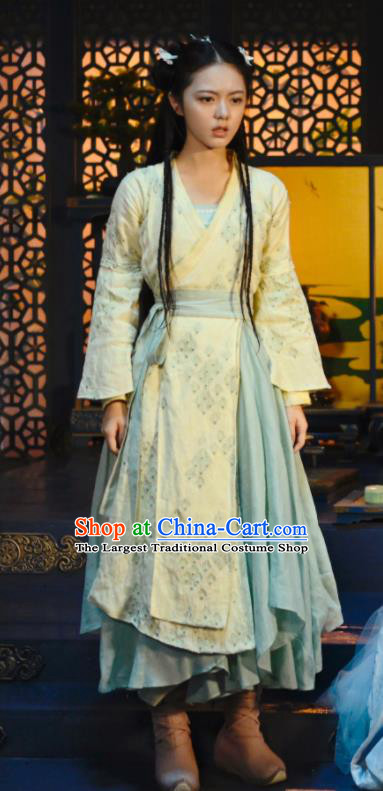 China Ancient Young Lady Dress Garments Romance Drama The Blessed Girl Huotu Ling Long Costumes Traditional Fairy Clothing