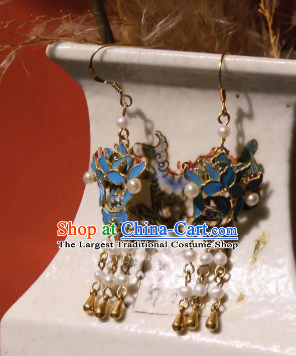 Handmade Chinese Traditional Culture Jewelry Pearls Earrings Cheongsam Ear Accessories