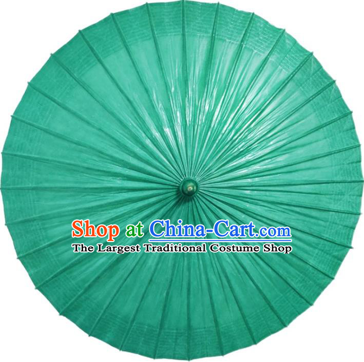 China Handmade Green Oil Paper Umbrella Classical Dance Umbrella Bumbershoot