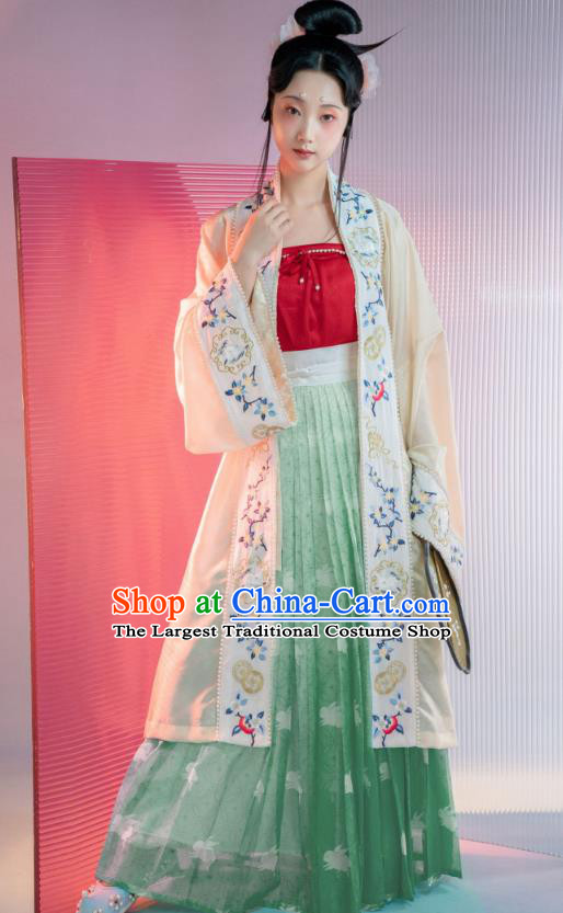 China Ancient Court Princess Historical Costumes Traditional Song Dynasty Young Beauty Apparels Clothing Full Set