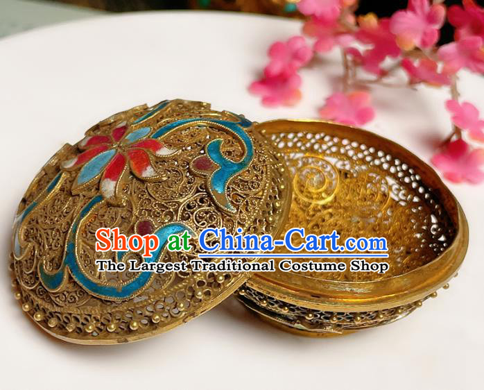 Handmade Chinese National Cloisonne Accessories Traditional Culture Jewelry Filigree Rouge Box