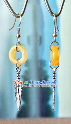 Chinese Ming Dynasty Female Swordsman Ear Accessories Ancient Dance Lady Yao Ji Ceregat Earrings