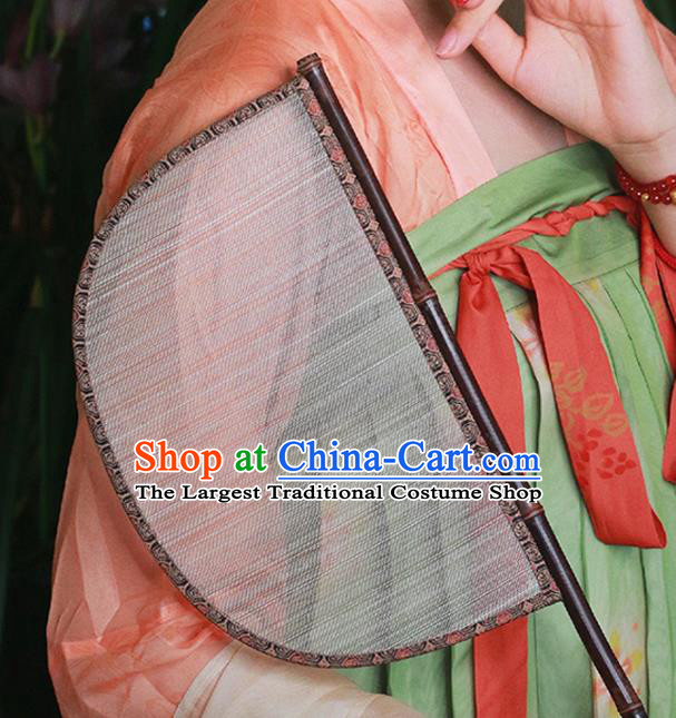 China Handmade Silk Classical Palace Fan Traditional Jin Dynasty Court Hanfu Fan