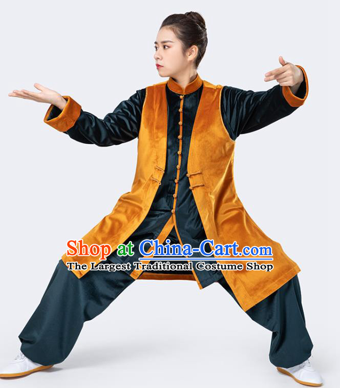 China Winter Woman Kong Fu Training Uniforms Traditional Martial Arts Competition Costumes