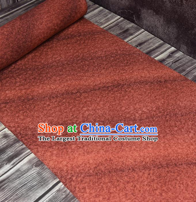 Traditional Japanese Haori Pure Silk Fabric Asian Japan Kimono Brownish Red Brocade Material