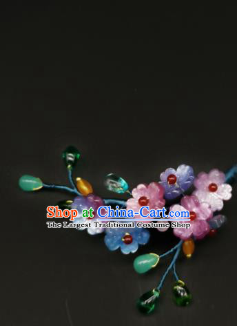 Chinese Traditional Ming Dynasty Hanfu Hairpin Handmade Ancient Princess Plum Blossom Hair Stick