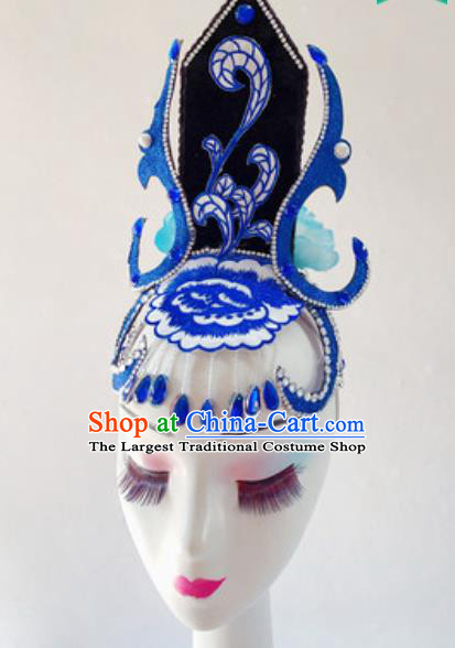 China Traditional Stage Performance Hair Accessories Handmade Wigs Chignon Folk Dance Headwear