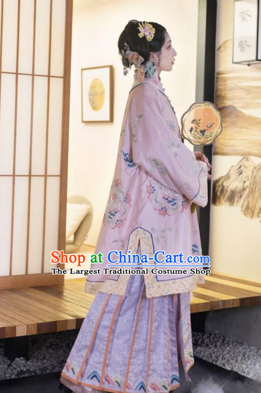 China Ancient Imperial Concubine Embroidered Clothing Traditional Qing Dynasty Noble Woman Historical Costumes Complete Set