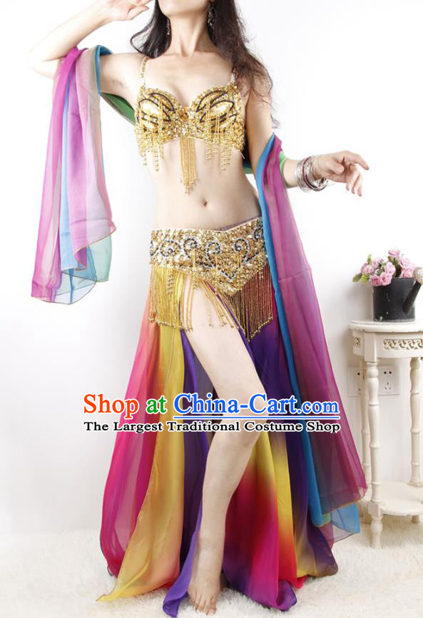 Traditional India Raks Sharki Stage Performance Outfits Asian Indian Belly Dance Clothing