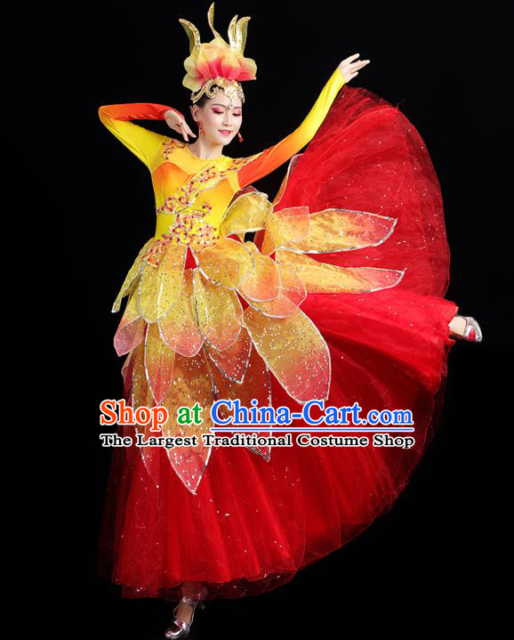 China Spring Festival Gala Opening Dance Dress Woman Modern Dance Flower Dance Clothing