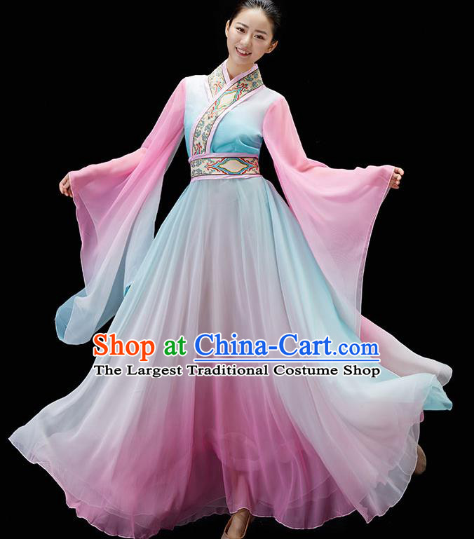 China Classical Dance Dress Traditional Umbrella Dance Garment Solo Dance Clothing