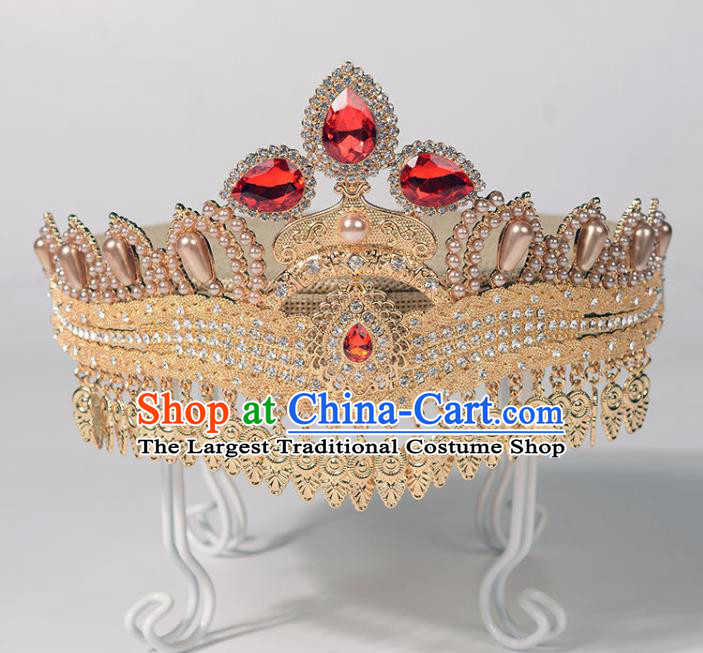 Indian Stage Performance Hair Accessories India Bollywood Court Queen Royal Crown