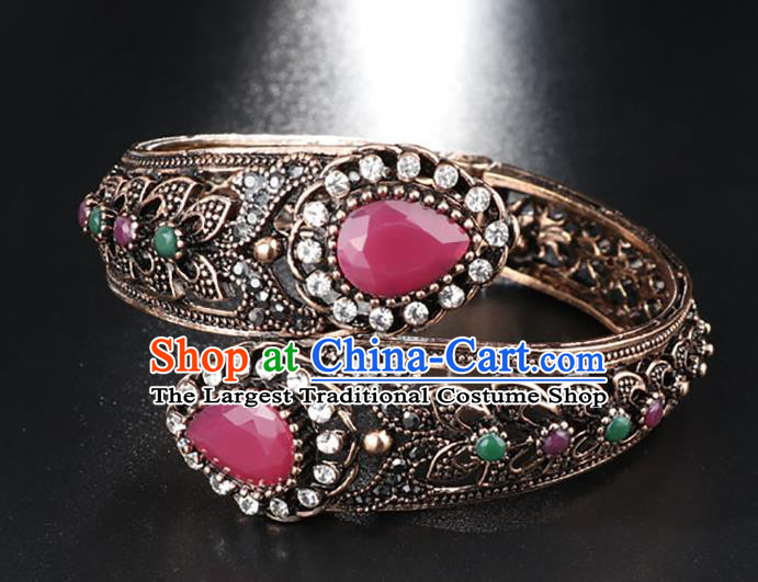 Asian Indian Court Woman Bracelet India Belly Dance Wristlet Accessories Bangle