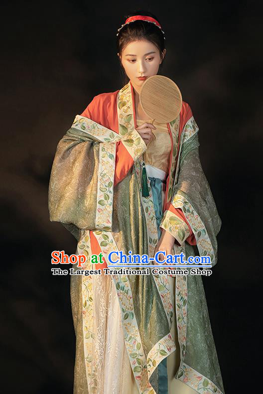 China Traditional Song Dynasty Imperial Concubine Historical Clothing Ancient Court Woman Hanfu Dress Apparels