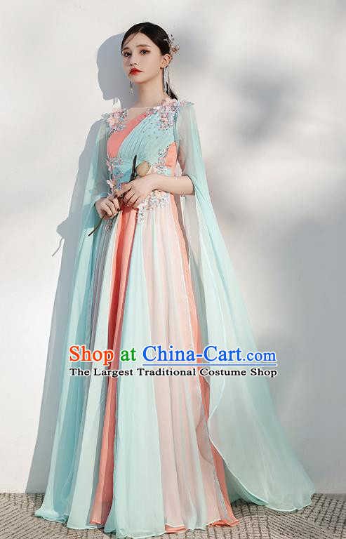 China Modern Dance Costume Annual Meeting Compere Clothing Chorus Performance Full Dress