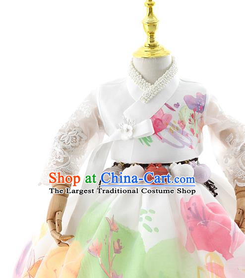 Korean Girls Hanbok Clothing Traditional Dance Garment Costumes Korean Children Performance Dress