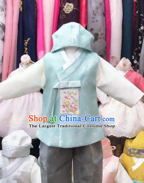 Korean Folk Dance Outfits Traditional Children Stage Performance Hanbok Clothing Boy Prince Garment Costume