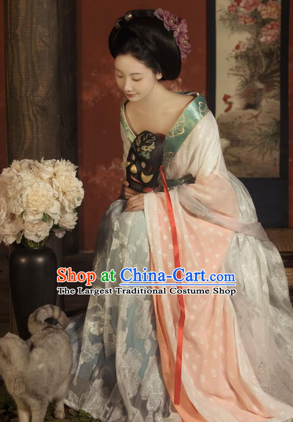 China Southern and Northern Dynasties Historical Clothing Ancient Court Princess Hanfu Dress Apparels