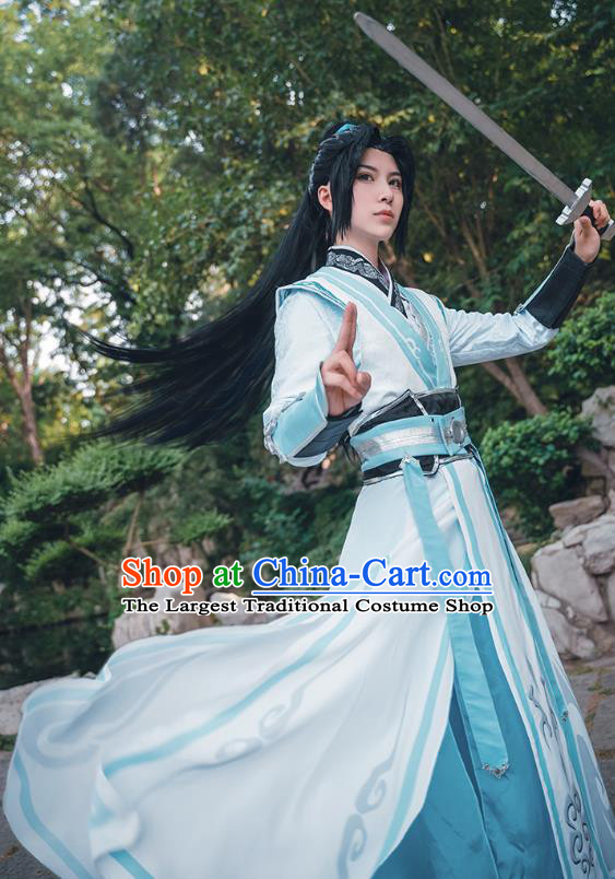 Chinese Ancient Knight Clothing Cosplay Luo Binghe Apparels Ming Dynasty Swordsman Garment Costumes