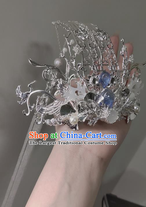 Chinese Ancient Swordsman Hair Accessories Traditional Jin Dynasty Childe Chu Wanning Hairdo Crown Headwear