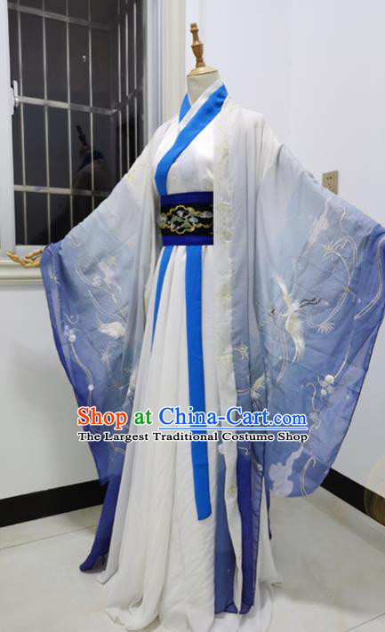 Chinese Cosplay Swordsman Hua Binan Hanfu Clothing Traditional Jin Dynasty Prince Apparels Ancient Taoist Garment Costumes