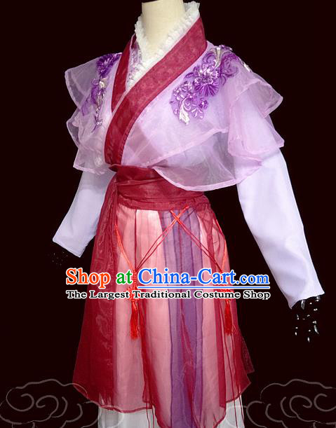 China Traditional Tang Dynasty Young Lady Hanfu Dress Cosplay Drama Ya Mei Clothing Ancient Rich Woman Garments