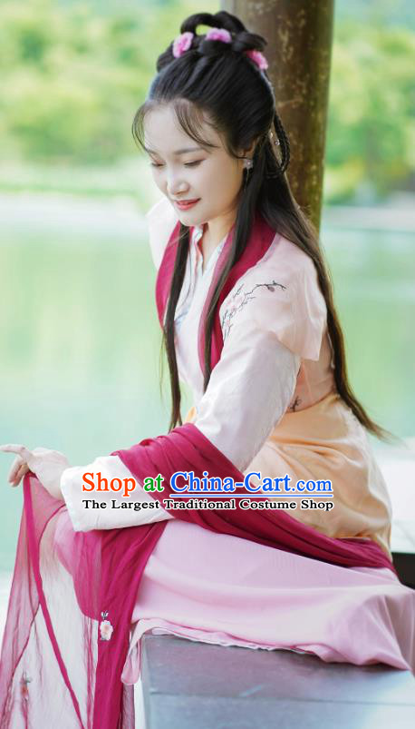 China Traditional Tang Dynasty Swordswoman Hanfu Dress Cosplay Drama Li Yuhu Clothing Ancient Young Mistress Garments