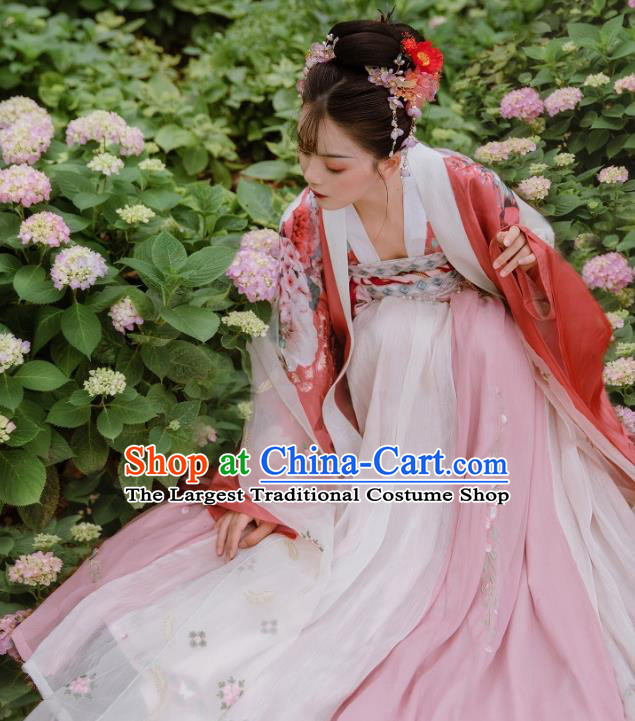 China Song Dynasty Princess Historical Clothing Traditional Ancient Palace Lady Hanfu Dress Garments