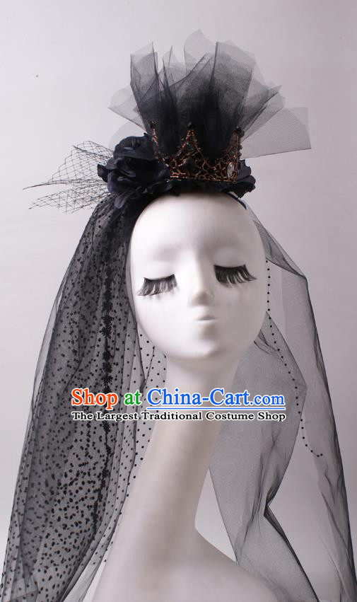 Top Halloween Cosplay Veil Hair Accessories Stage Show Royal Crown Baroque Giant Headpiece Rio Carnival Decorations