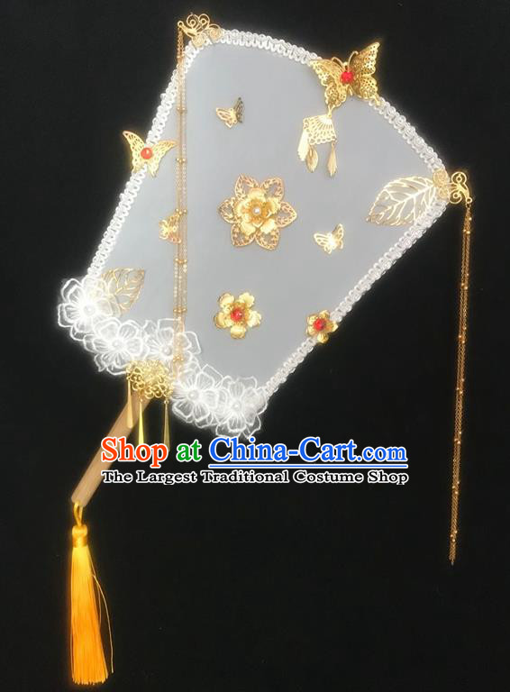 Chinese Traditional Dance Fan Silk Fan Handmade Palace Fan Hanfu Fan