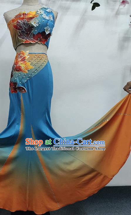 China Yunnan Minority Folk Dance Dress Dai Nationality Stage Performance Clothing Ethnic Female Peacock Dance Garments