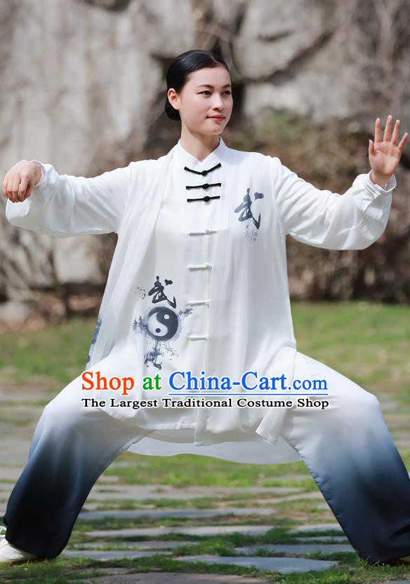 Chinese Tai Ji Chuan Three Piece Outfits Tai Chi Performance Clothing Martial Arts Kungfu Competition Garments