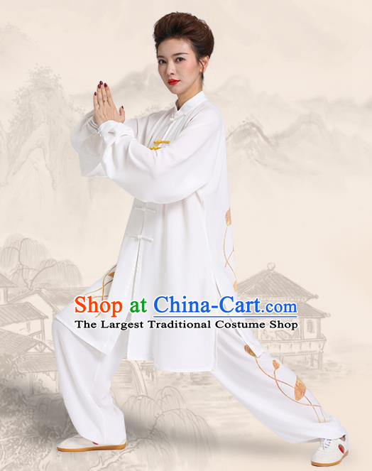 Chinese Tai Chi Performance Printing Fish Garment Costume Kung Fu Competition Suits Clothing Martial Arts Outfits