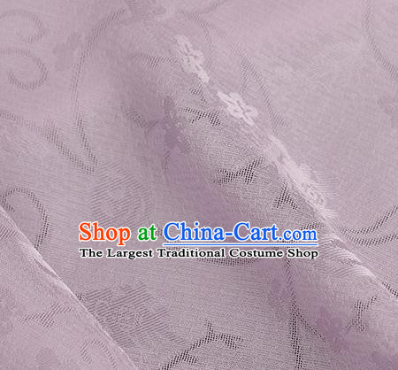 Chinese Classical Plum Pattern Brocade Cloth Jacquard Tapestry Material Traditional Cheongsam Drapery Lilac Silk Fabric