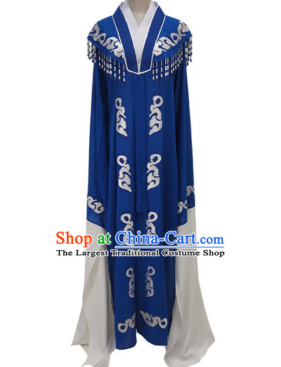 Chinese Beijing Opera Empress Water Sleeve Clothing Traditional Peking Opera Hua Tan Royalblue Dress Garments