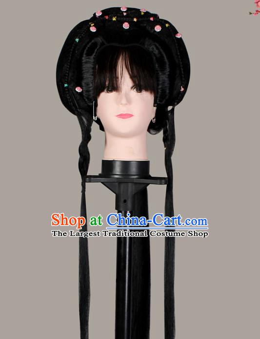 China Shaoxing Opera Princess Wigs Sheath Hair Accessories Beijing Opera Hua Tan Headwear