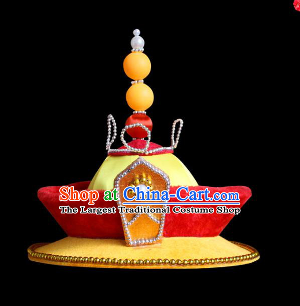 China Qing Dynasty Emperor Hat Traditional Peking Opera Young Male Headdress Beijing Opera Xiaosheng Headwear