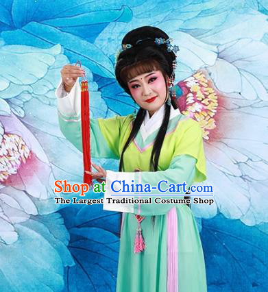 Chinese Shaoxing Opera Court Maid Kou Zhu Clothing Traditional Peking Opera Young Lady Dress Beijing Opera Actress Garment