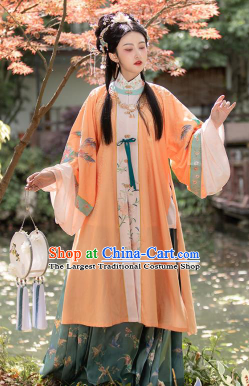 China Ming Dynasty Nobility Lady Historical Clothing Ancient Royal Princess Hanfu Dress Garments for Women