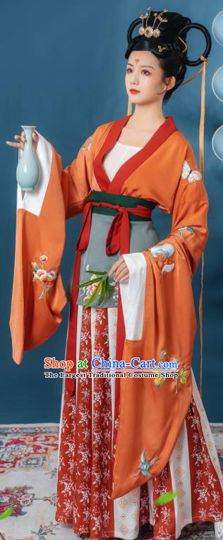 China Southern and Northern Dynasties Court Beauty Historical Clothing Ancient Goddess Hanfu Dress Garments for Women