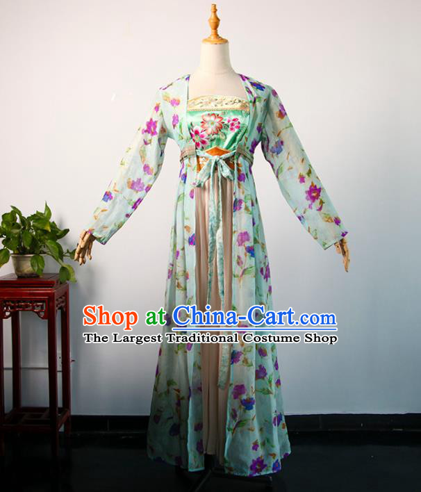 China Ancient Palace Lady Hanfu Dress Tang Dynasty Court Maid Garments Traditional Drama Cosplay Goddess Clothing