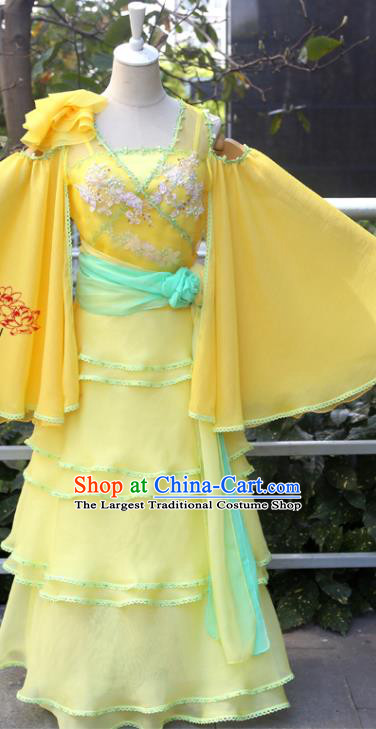 China Ancient Noble Princess Yellow Hanfu Dress Cosplay Ming Dynasty Young Lady Garments Traditional Drama Tricky Rough Princess Situ Jing Clothing