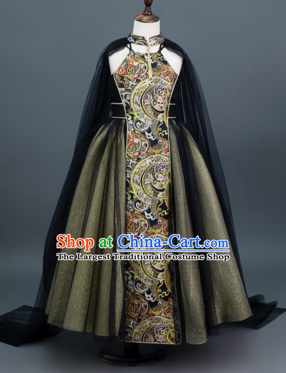 Custom Girl Catwalks Fashion Children Full Dress Kid Chorus Clothing Stage Performance Baroque Princess Dress