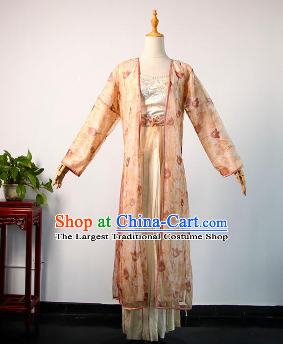 China Ancient Young Beauty Hanfu Dress Tang Dynasty Servant Lady Garments Traditional Drama Di Renjie Di Ruyan Clothing