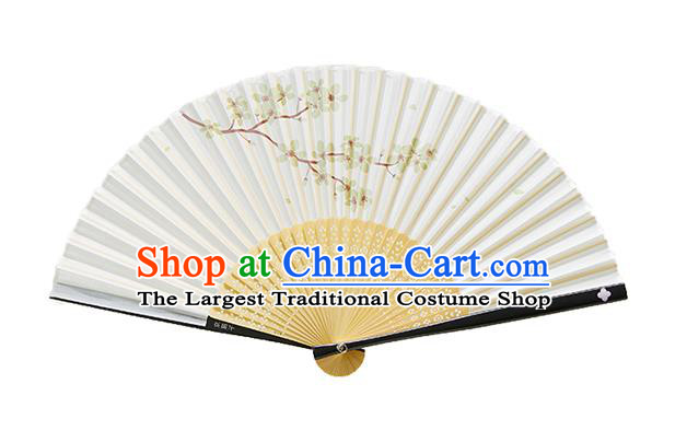 Handmade Chinese Craft Fans Printing Sakura Folding Fan Bamboo Fan Female Accordion