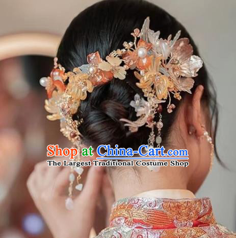 Chinese Handmade Hairpins Classical Wedding Hair Accessories Ancient Bride Hair Sticks Xiuhe Suits Headpieces