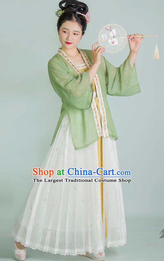 China Song Dynasty Civilian Female Clothing Traditional Hanfu Garment Costumes Ancient Young Woman Dresses